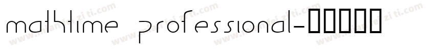 MathTime Professional字体转换